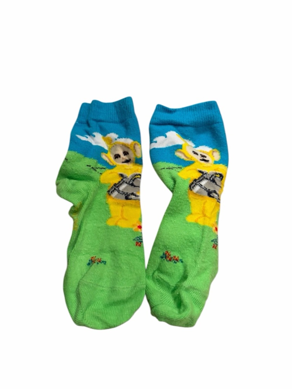 Vintage 90s Teletubbies Socks Little Kids La La UK Exclusive Rare